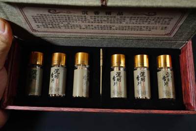 上海都达杂项专场七十三【全场包邮】 天然沉香烟片6罐/1盒