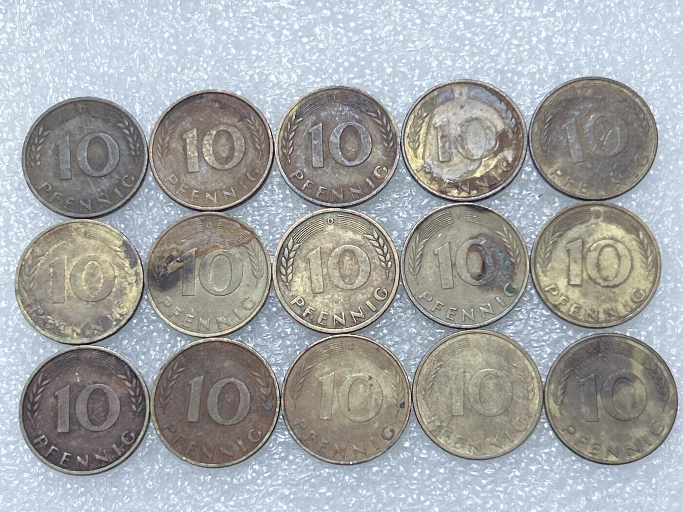 第一海外回流一元起拍收藏 散集专场  第292期 德国10芬尼硬币 15枚