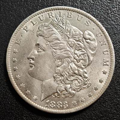 【德藏】世界币章拍卖第162期（拍品征集中~欢迎藏友联系） - 1883年 美国摩根银币 直径约：37.7mm；重约：26.8g