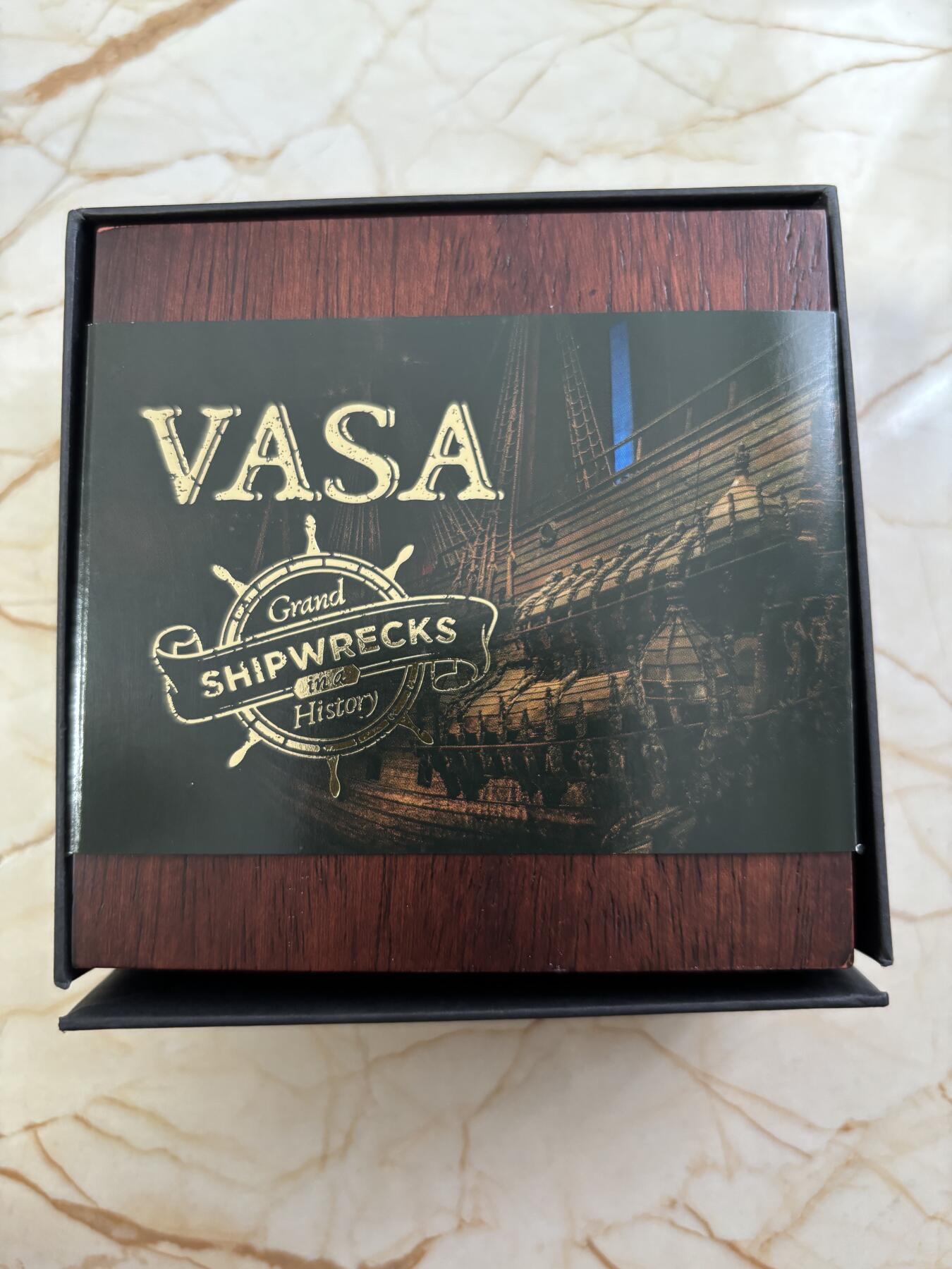 第188期拍卖 纽埃2021年沉船系列瓦萨号2盎司仿古彩色纪念银币，999银，发行500枚