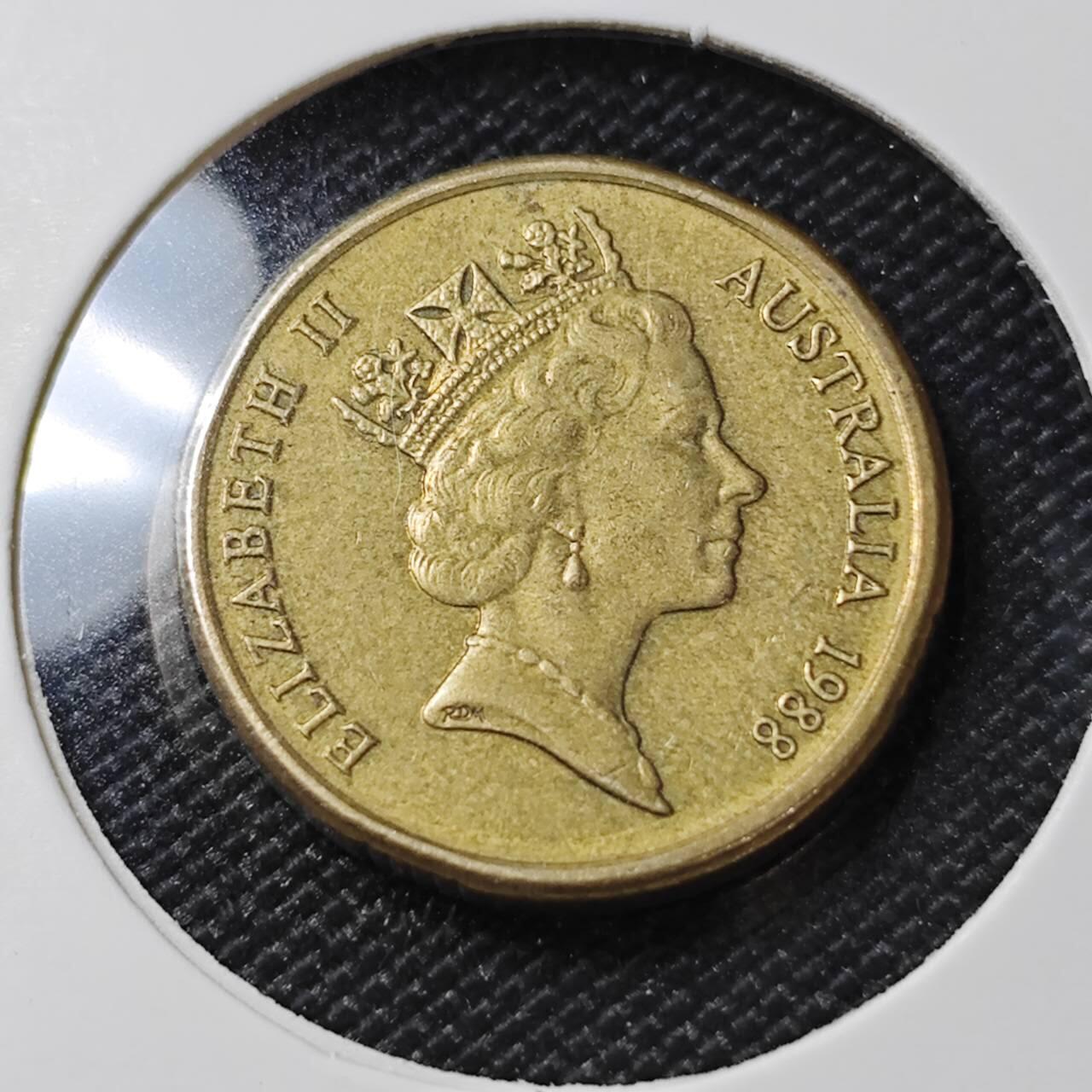 KK钱币收藏小铺 第380期  2月预留时间 周末发货 1988澳大利亚土著人2元 