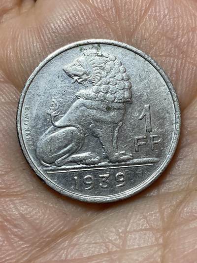 2026年第七场(总第一百七十六场）外国好品散币场(免佣金) - 比利时🇧🇪1939年1法郎(利奥波德三世时期，左法语右荷语版)