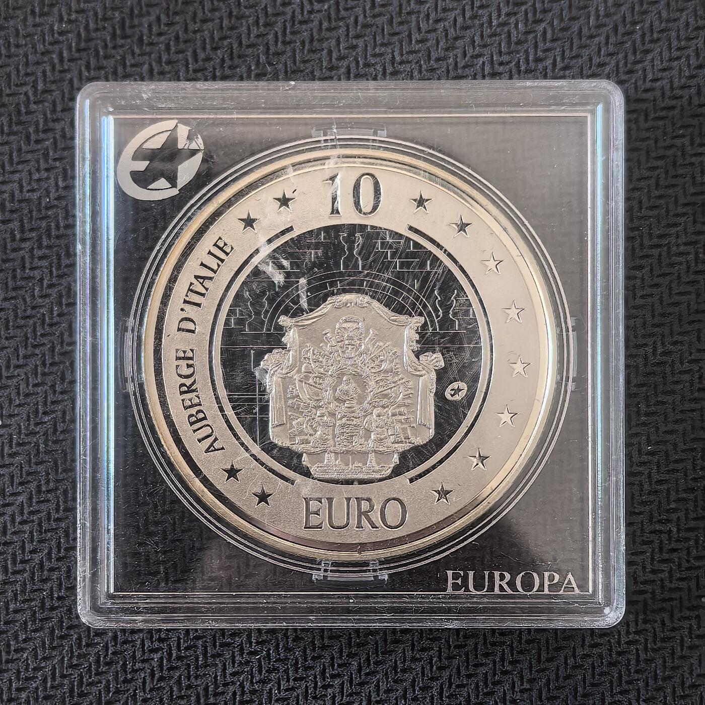 道一币馆币章第一百六十三场 欧洲之星 马耳他2010年意大利风格旅馆10欧元精制银币  28.28g 925S