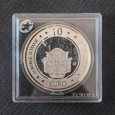 道一币馆币章第一百六十三场 - 欧洲之星 马耳他2010年意大利风格旅馆10欧元精制银币  28.28g 925S