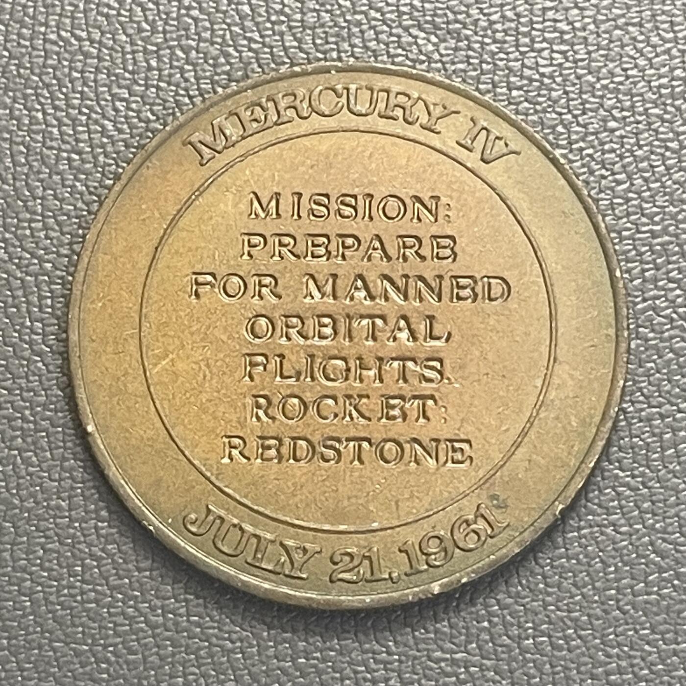 回流0119  美国1961年水星4号（Mercury IV）任务纪念章