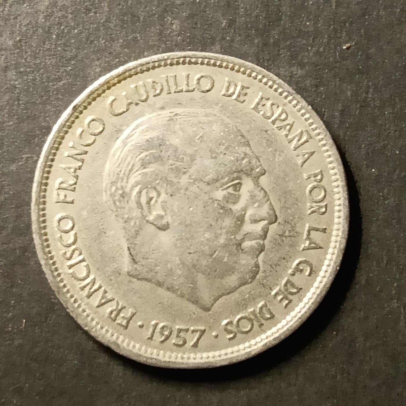 逸泉钱币2026A世界散币纸币纪念币专场A第一场 136 西班牙25比塞塔镍币