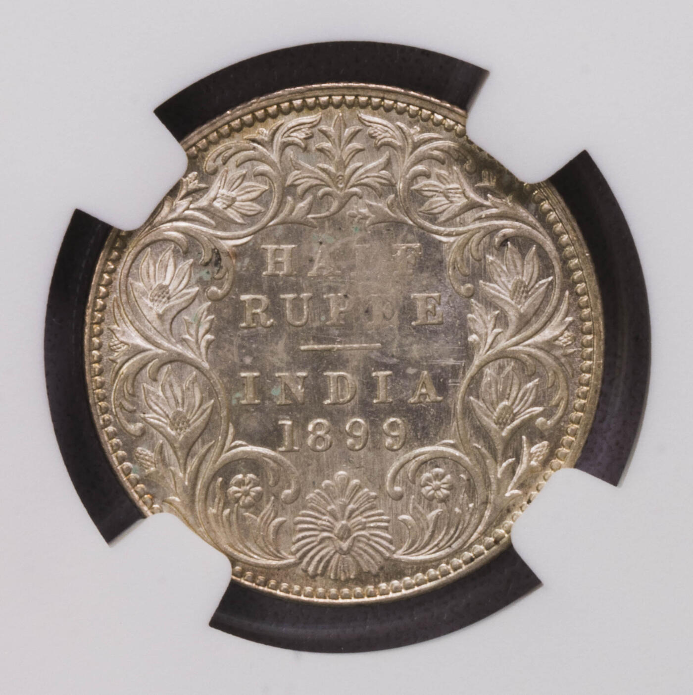 NGC-MS62 1899B印度维多利亚半卢比