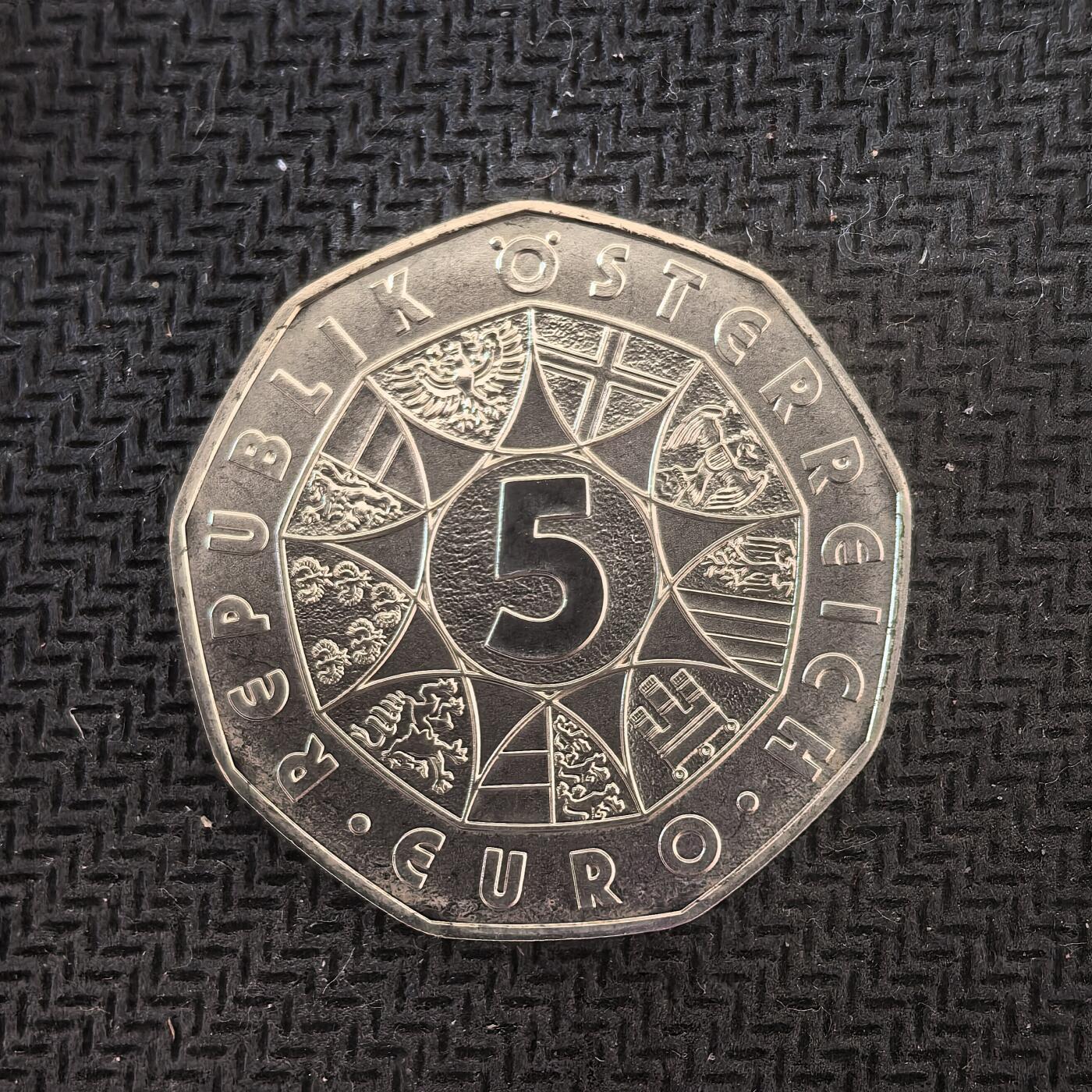 道一币馆币章第一百六十三场 欧洲之星  奥地利2006年国家议会百年5欧元银币  10g 800s