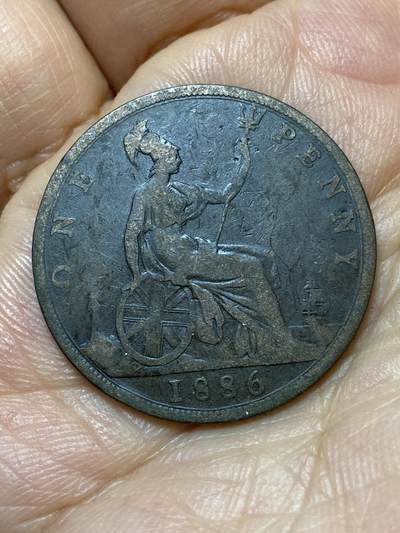 2026年第七场(总第一百七十六场）外国好品散币场(免佣金) - 英国🇬🇧1886年1便士(维多利亚女王中年桂冠第二版)