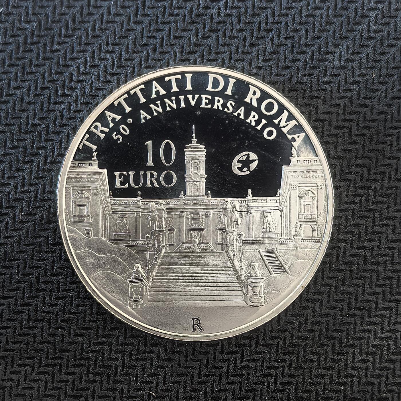 道一币馆币章第一百六十三场 欧洲之星 意大利2007年罗马条约50周年10欧元精制银币  22g 925S