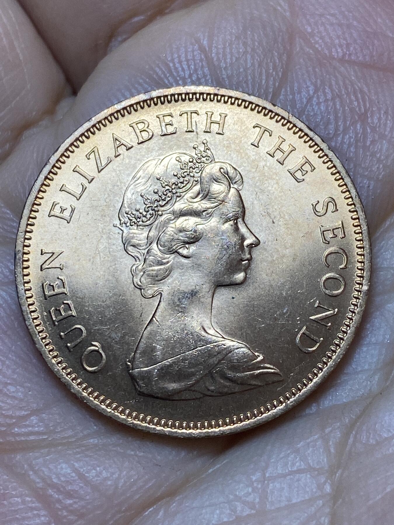 2026年第七场(总第一百七十六场）外国好品散币场(免佣金) 英属泽西岛🇯🇪1971年2新便士(伊丽莎白二世中年花冠，十进制第一版首发年)