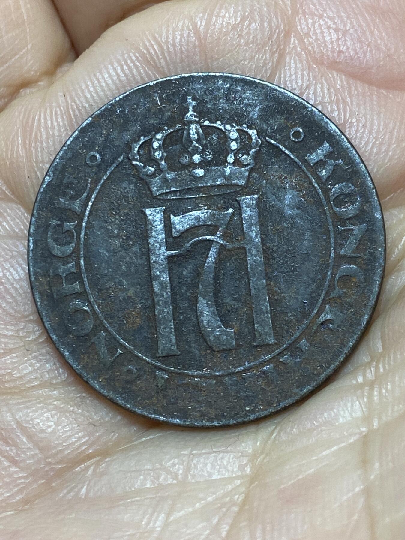 2026年第七场(总第一百七十六场）外国好品散币场(免佣金) 稀有品种–挪威🇳🇴1919年5欧尔(哈康七世第三版，一战时期铁币)