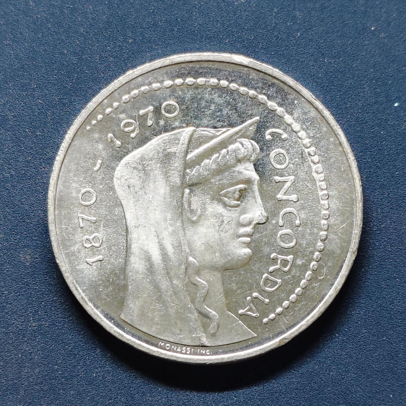 【全场包邮】纯粹捡漏拍495场-持续更新中 意大利1970年1000里拉罗马建都100周年纪念银币【31.4毫米14.5克，纯银价约242元（按20元银价折算）】