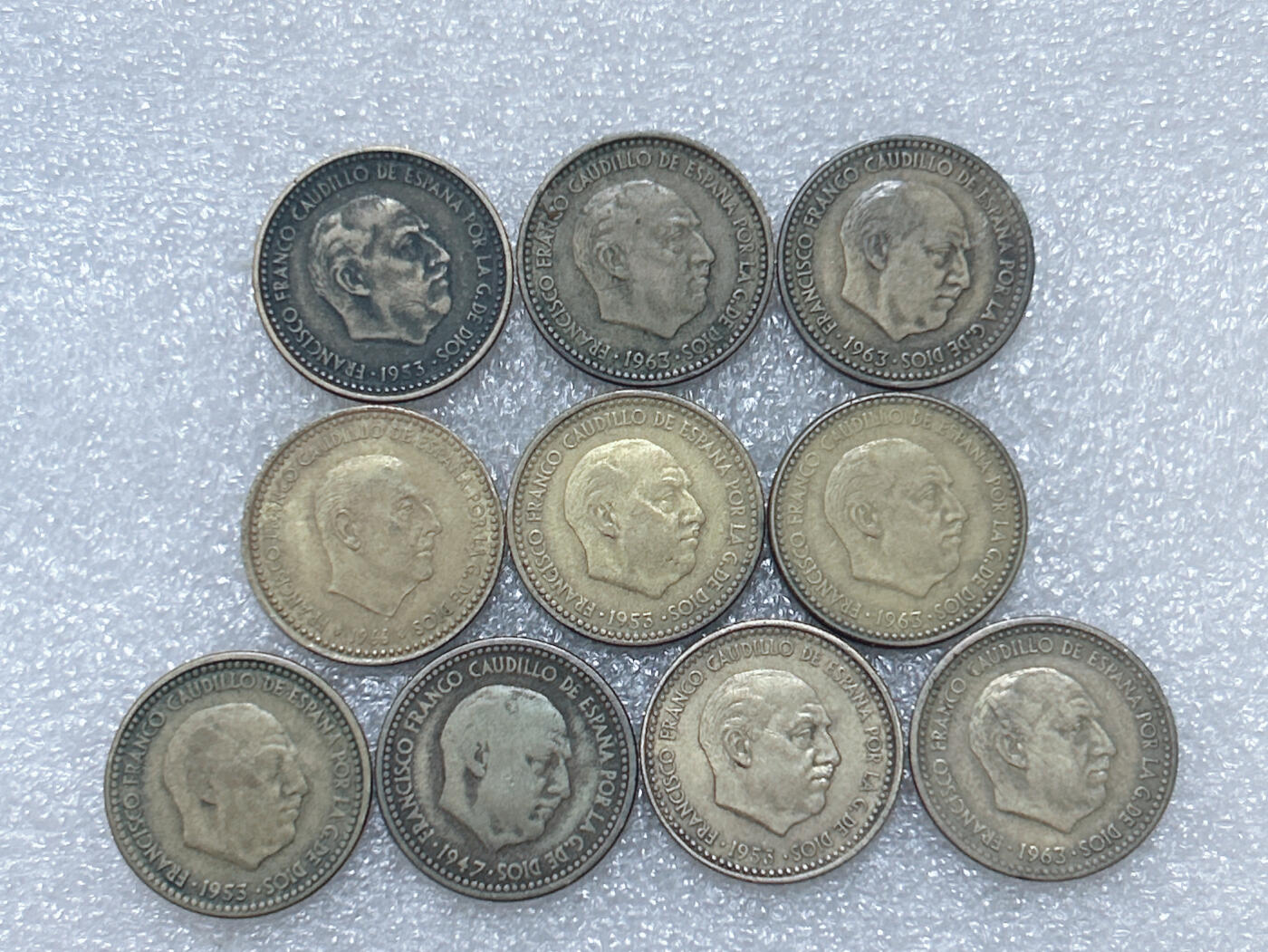 第一海外回流一元起拍收藏 散集专场  第292期 西班牙1比塞塔黄铜币 10枚