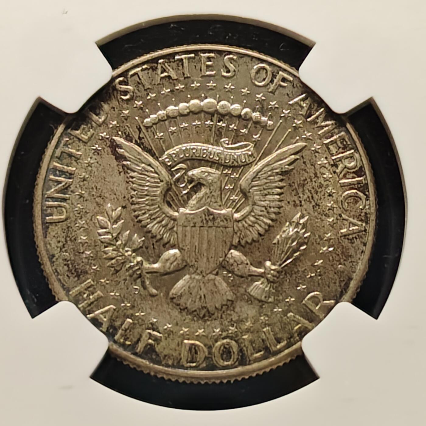 【全场包邮】纯粹捡漏拍495场-持续更新中 美国1964年1964年肯尼迪半元独年版高银币-NGC MS65