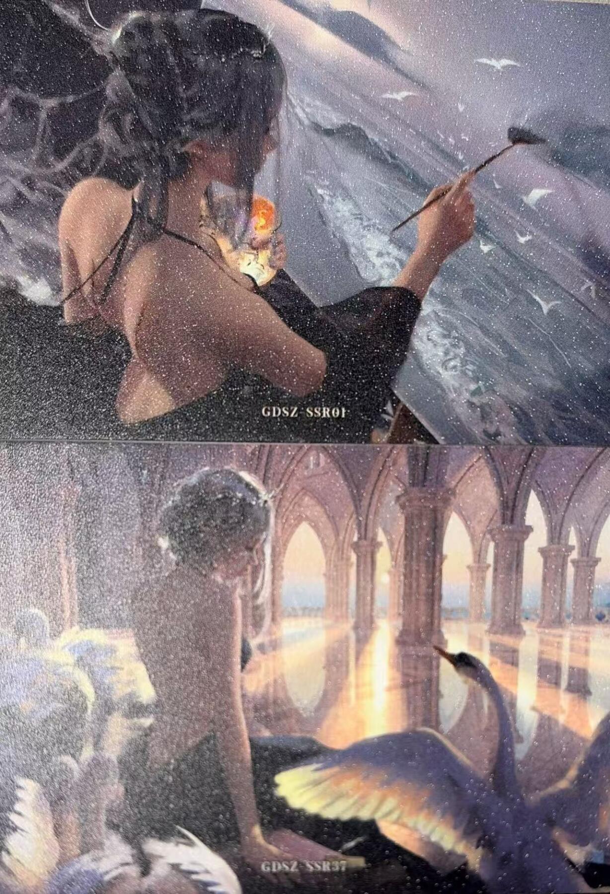 秋萤阁第42期 (1月17号周六晚上20点截拍，欢迎竞拍)  集卡社鬼刀第三弹 中位卡 表面带细闪