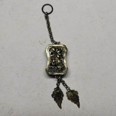 杂件专场94期 - 清代老银香囊，带款