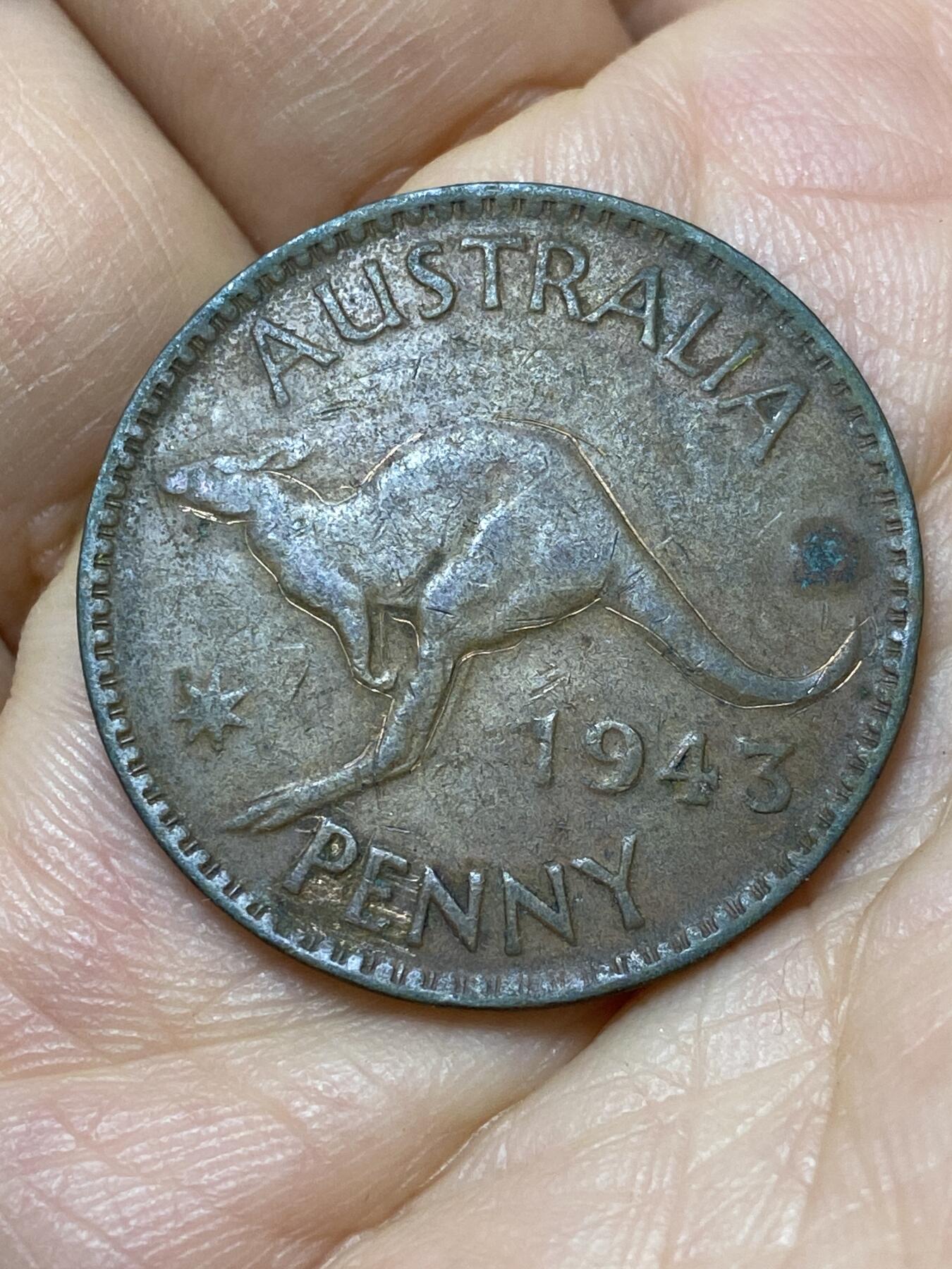 2026年第七场(总第一百七十六场）外国好品散币场(免佣金) 澳大利亚🇦🇺1943年1便士(乔治六世第一版，m版墨尔本造)