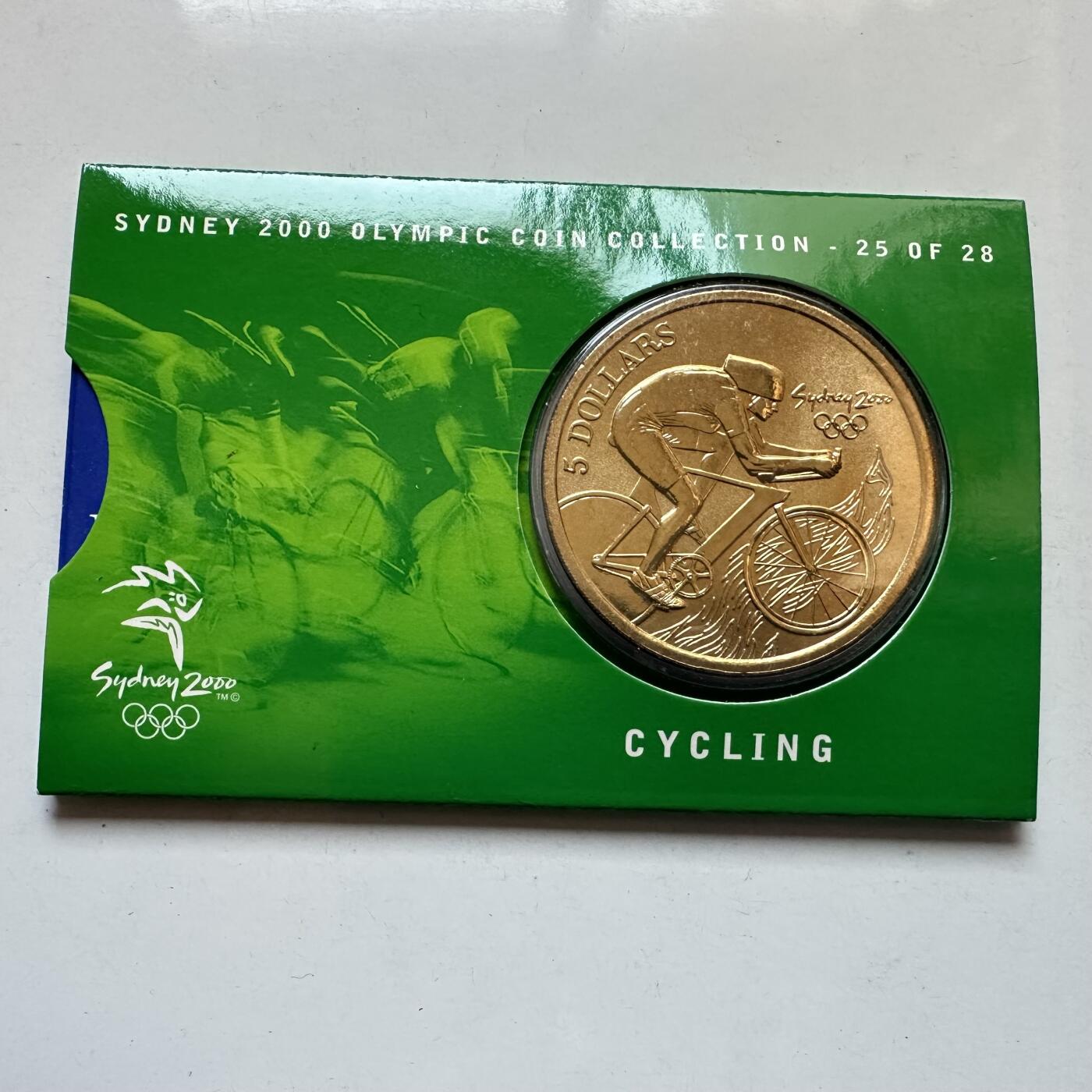 🌹外币初藏🌹🐯2026年第7场  每周二四六晚8️⃣点 接代拍 澳大利亚悉尼奥运会¥5克朗型纪念币—自行车