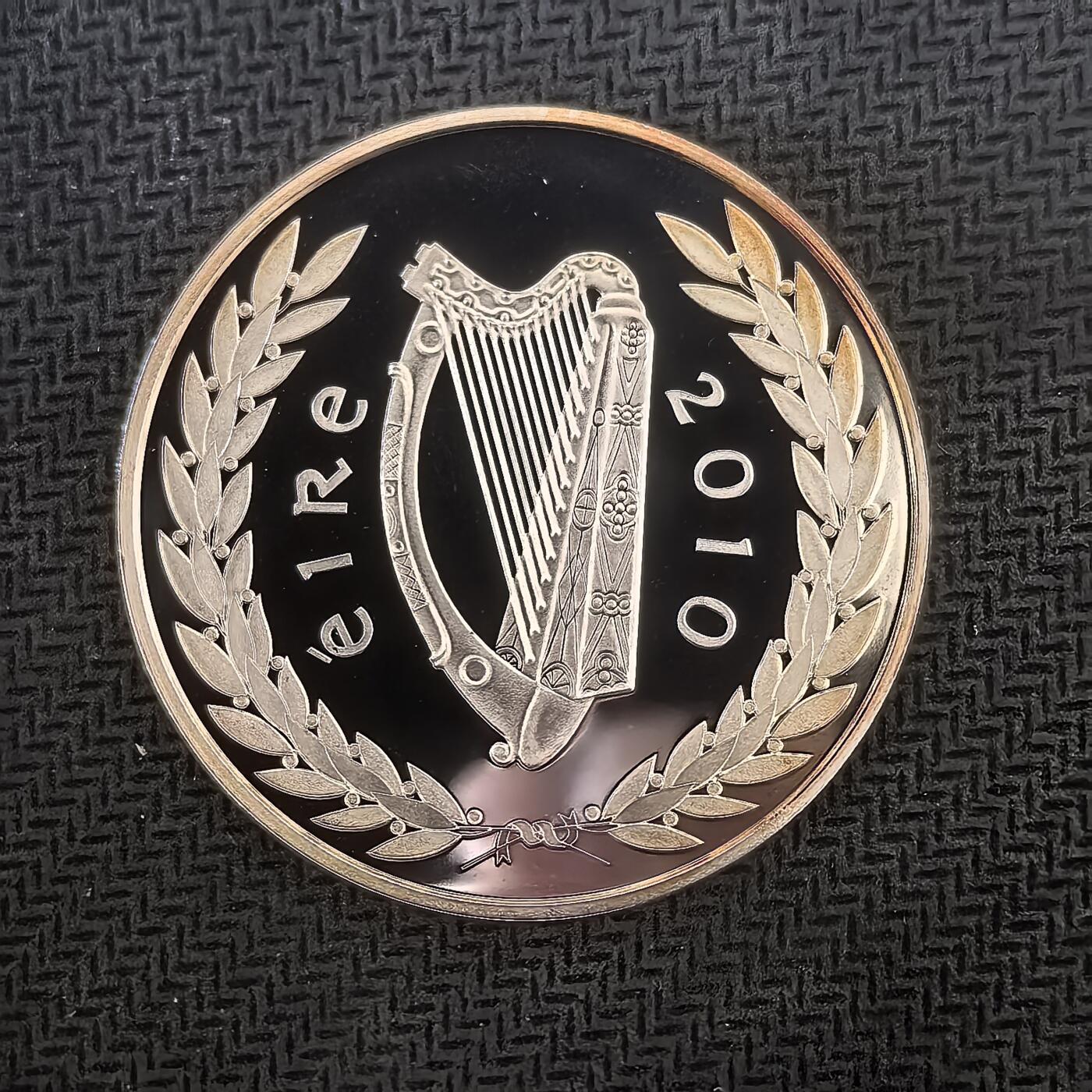 道一币馆币章第一百六十三场 欧洲之星 爱尔兰2010年总统奖25周年10欧元精制银币  28.28g 925s