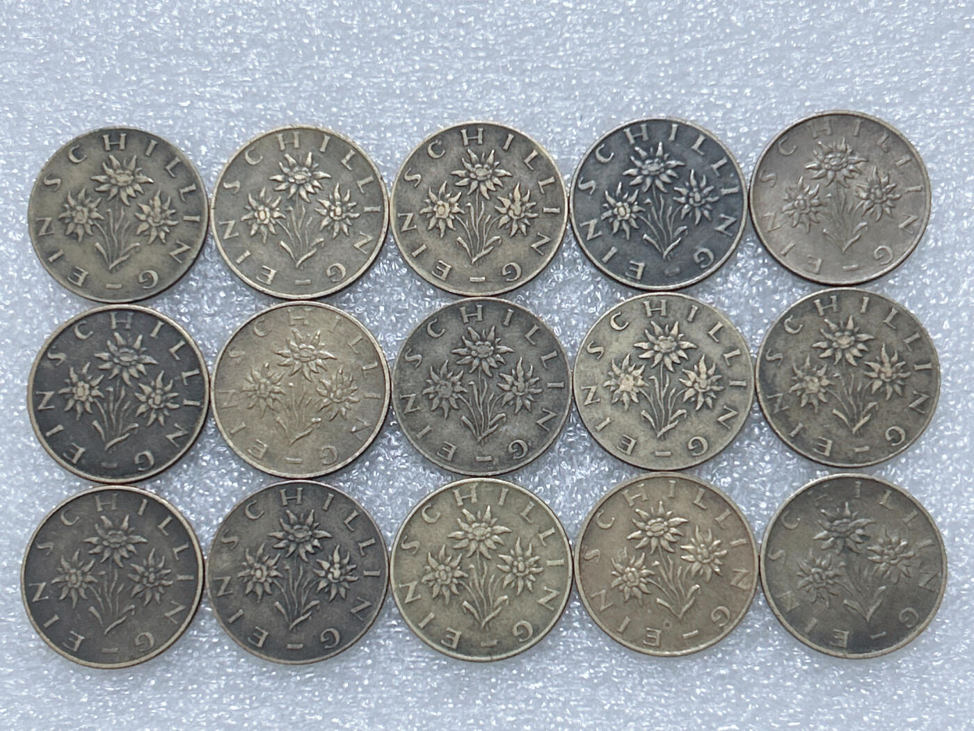 第一海外回流一元起拍收藏 散集专场  第292期 奥地利1先令硬币 15枚