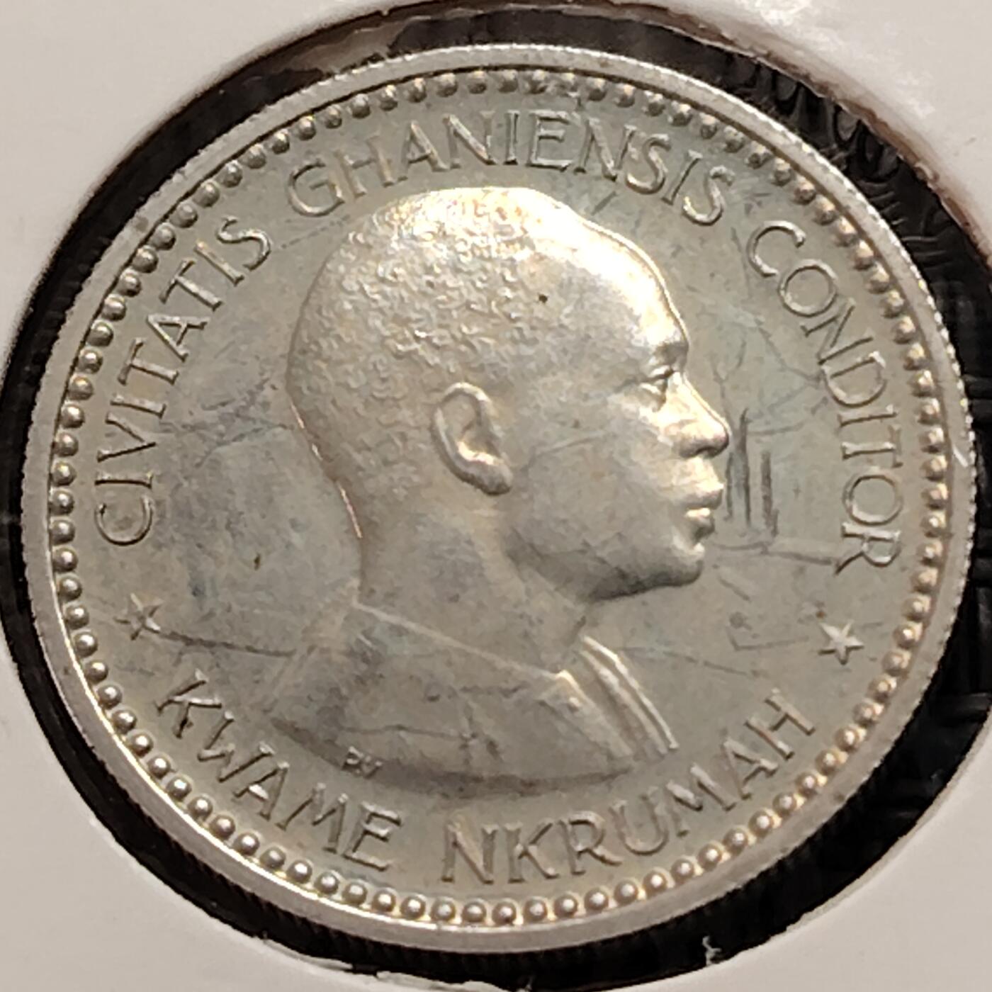 布加迪🐬～世界钱币(上海)🌾第 269 期 /  各国套币和散币 加纳🇬🇭 1958年 1先令