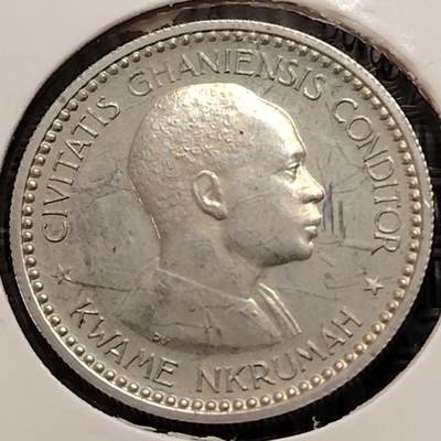 布加迪🐬～世界钱币(上海)🌾第 269 期 /  各国套币和散币 - 加纳🇬🇭 1958年 1先令