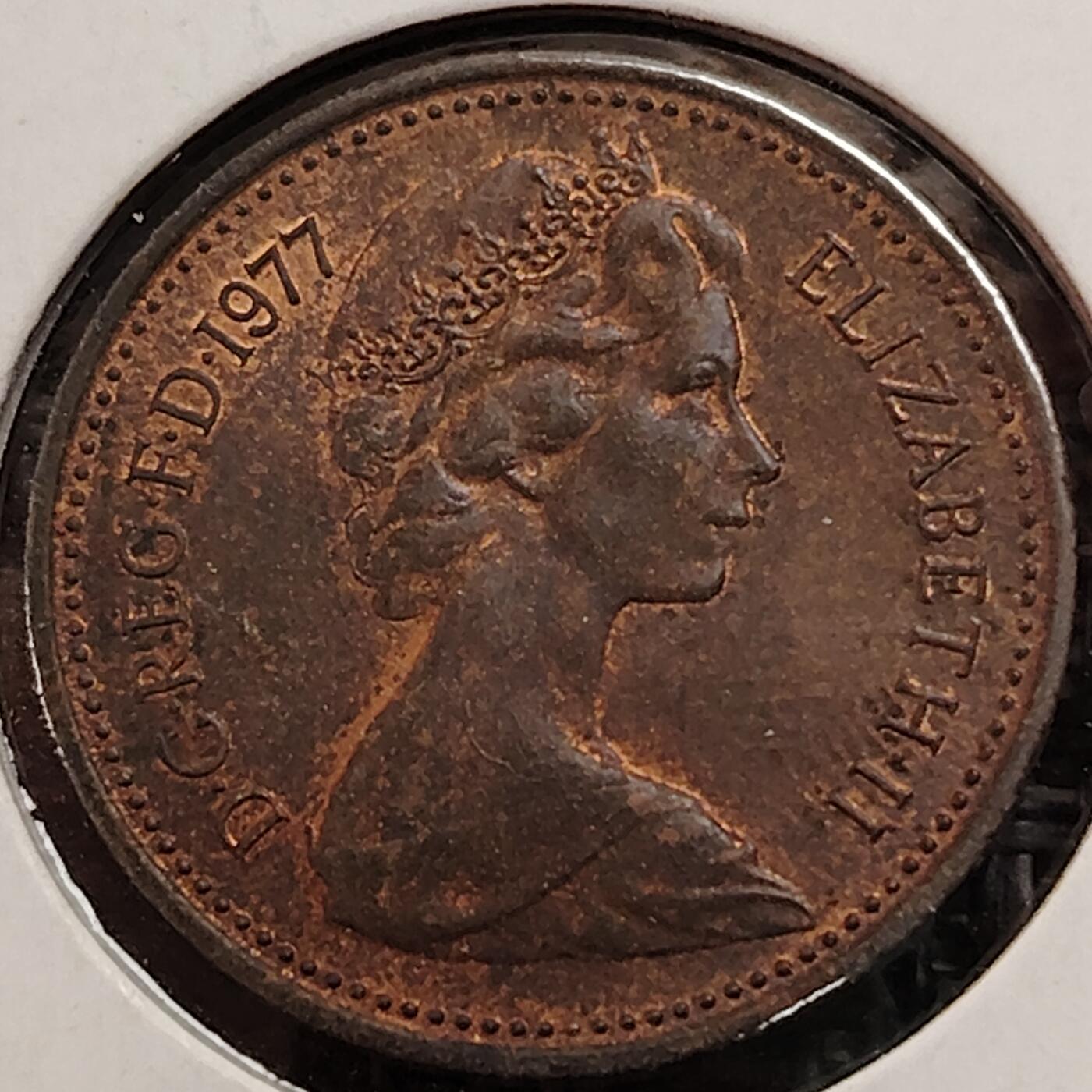 布加迪🐬～世界钱币(上海)🌾第 269 期 /  各国套币和散币 英国🇬🇧 1977年 1便士