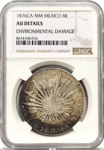 博洋堂世界钱币拍卖第157期（全场包邮） - NGC AU 墨西哥1876年CA MM花边鹰洋 黑彩无戳