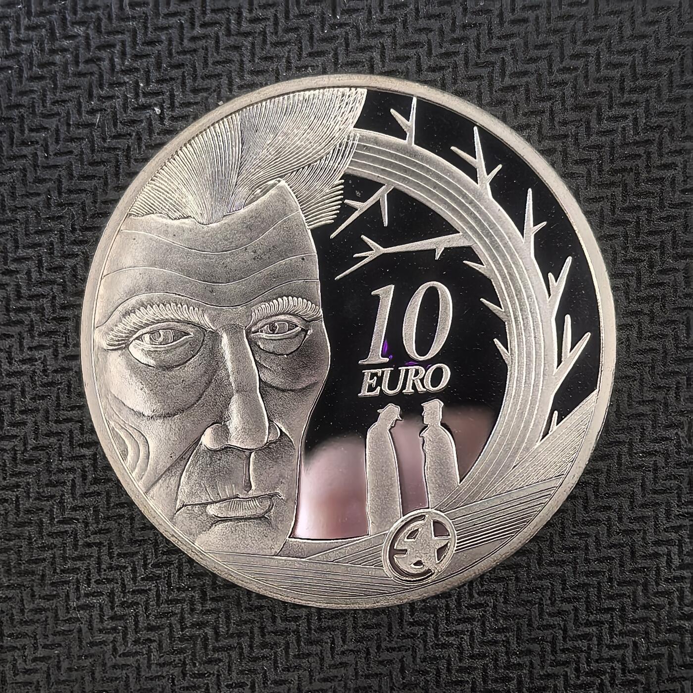 道一币馆币章第一百六十三场 欧洲之星 爱尔兰2006年戏剧家塞缪尔·贝克特诞辰百年10欧元精制银币  28.28g 925S