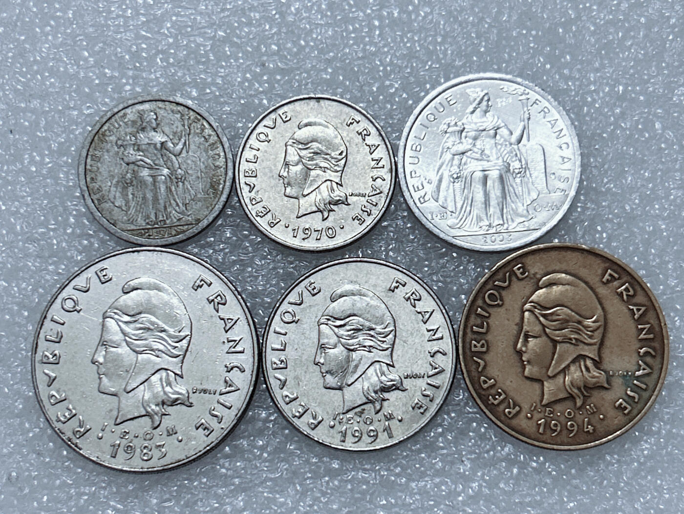 第一海外回流一元起拍收藏 散集专场  第292期 法属新喀里多尼亚硬币6枚套