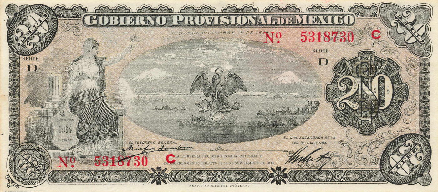 小福收藏拍卖第199期 裸钞场 本期有多张豹子号靓号 瑞士1000法郎 经典提香 毛里求斯首发年大全套 白俄罗斯5000000卢布 苏里南10000盾  爱沙尼亚  苏丹 西班牙 保加利亚 古巴等多国精美纸币 墨西哥 1914年 20比索 首版 unc