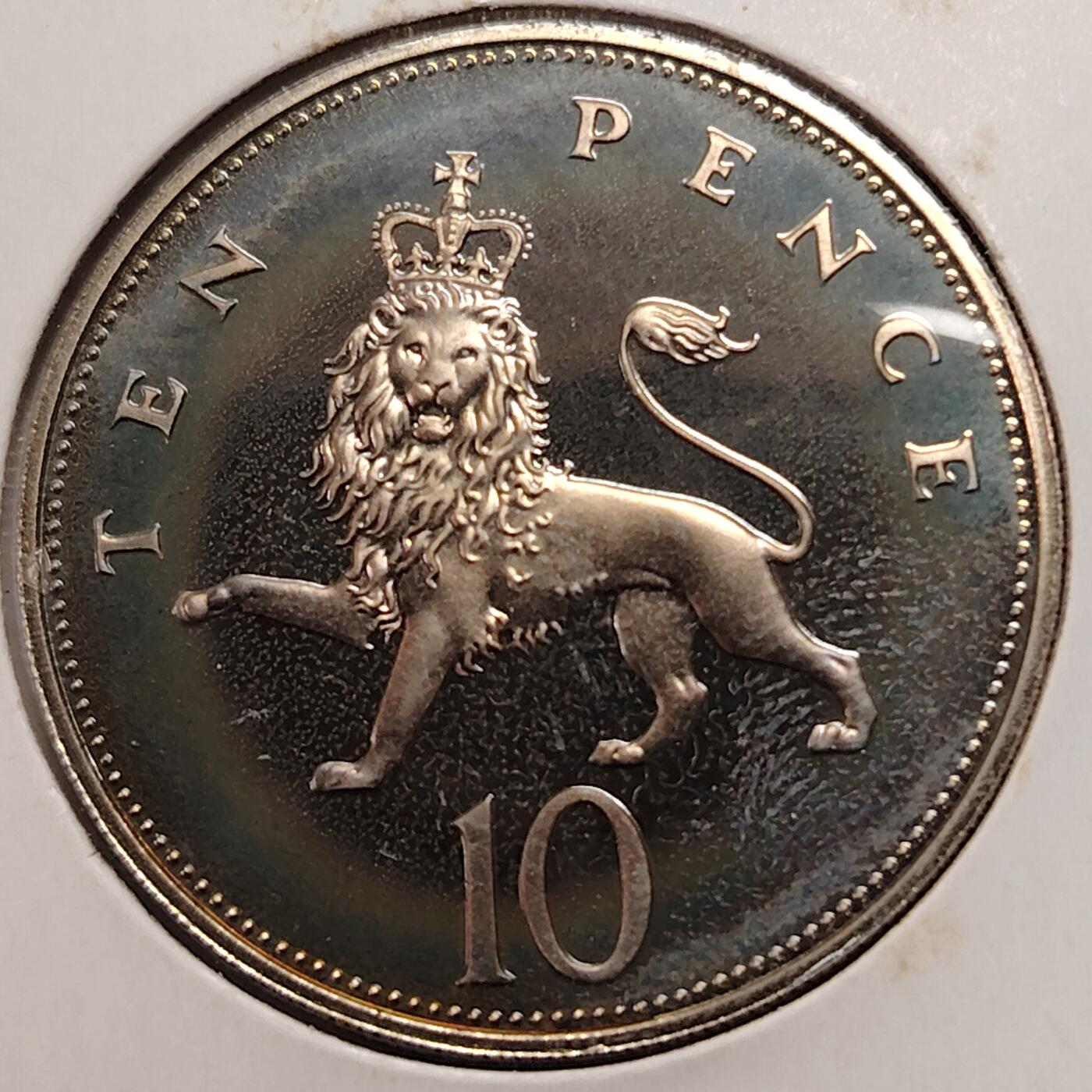 布加迪🐬～世界钱币(上海)🌾第 269 期 /  各国套币和散币 英国🇬🇧 1984年 10便士 精制币