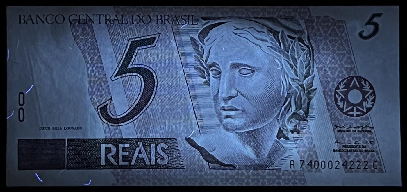 小福收藏拍卖第199期 裸钞场 本期有多张豹子号靓号 瑞士1000法郎 经典提香 毛里求斯首发年大全套 白俄罗斯5000000卢布 苏里南10000盾  爱沙尼亚  苏丹 西班牙 保加利亚 古巴等多国精美纸币 巴西 1997-2011年 5雷亚尔 豹子号222 unc