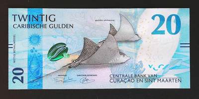 世界靓号纸钞第八十一期 - 2025年库拉索和圣马丁20盾 全程无347尾8 全新UNC