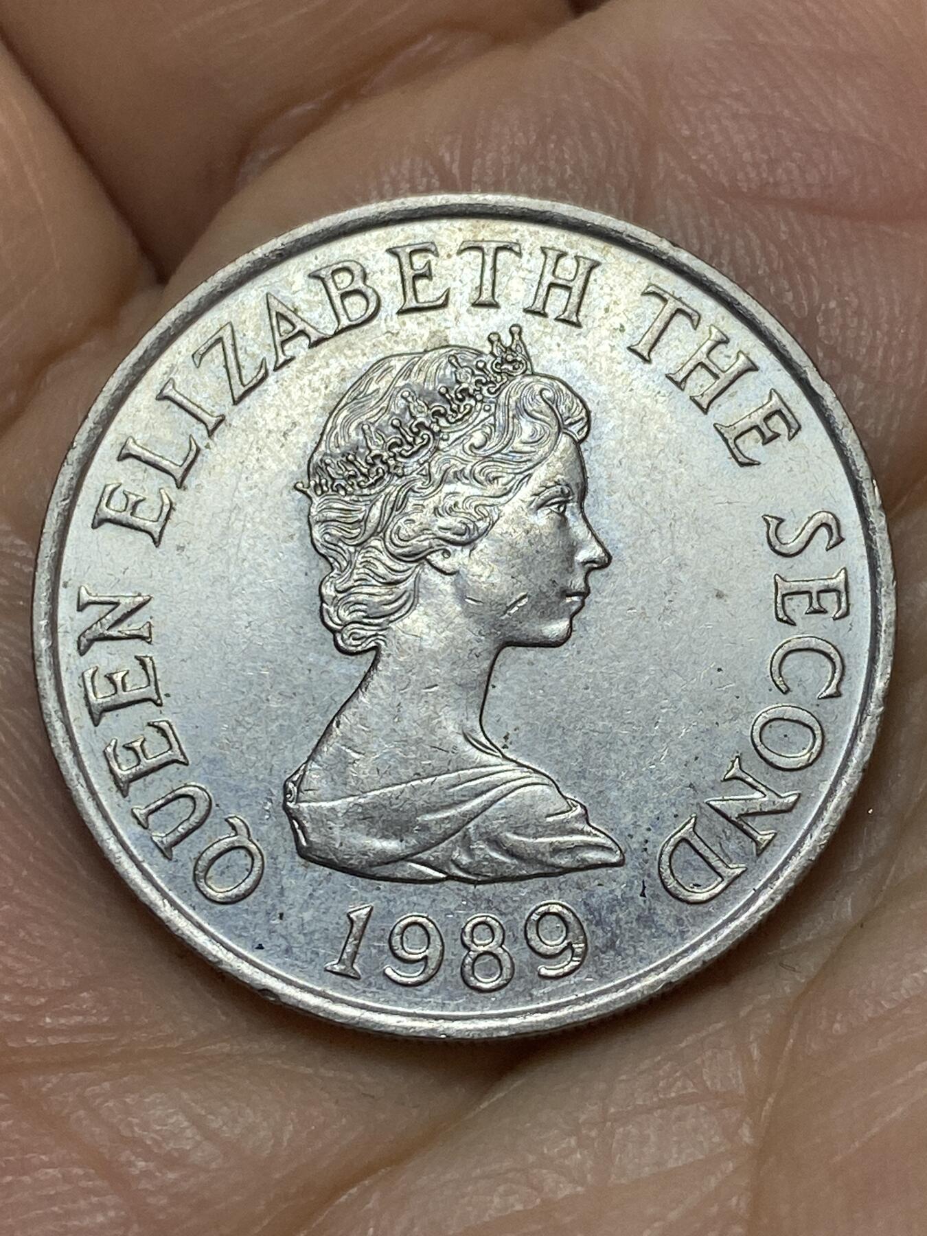 2026年第七场(总第一百七十六场）外国好品散币场(免佣金) 英属泽西岛🇯🇪1989年10便士(伊丽莎白二世中年花冠，十进制第三套第一版)