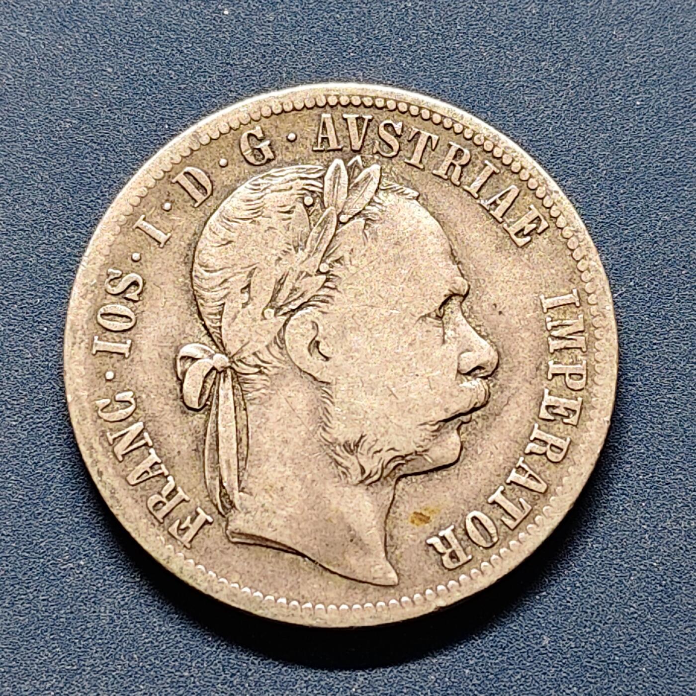 【全场包邮】纯粹捡漏拍494场 奥地利1880年弗朗兹约瑟夫一世1福林银币【29.5毫米12.34克，纯银价约222元（按20元银价折算）】