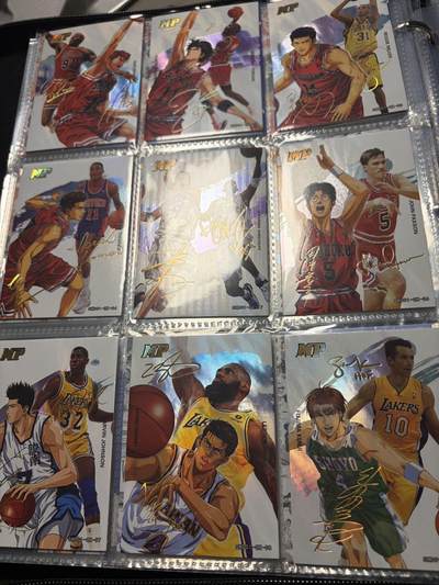 秋萤阁第42期 (1月17号周六晚上20点截拍，欢迎竞拍)  - 【整套】燃卡灌篮高手全套 烫签 彩绘等高卡位全有 忍痛割爱 送卡册