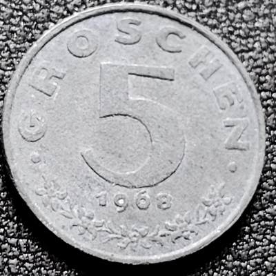 泉币菌-第170场- 精品福利场 - 1968年 奥地利 5格罗申 锌币