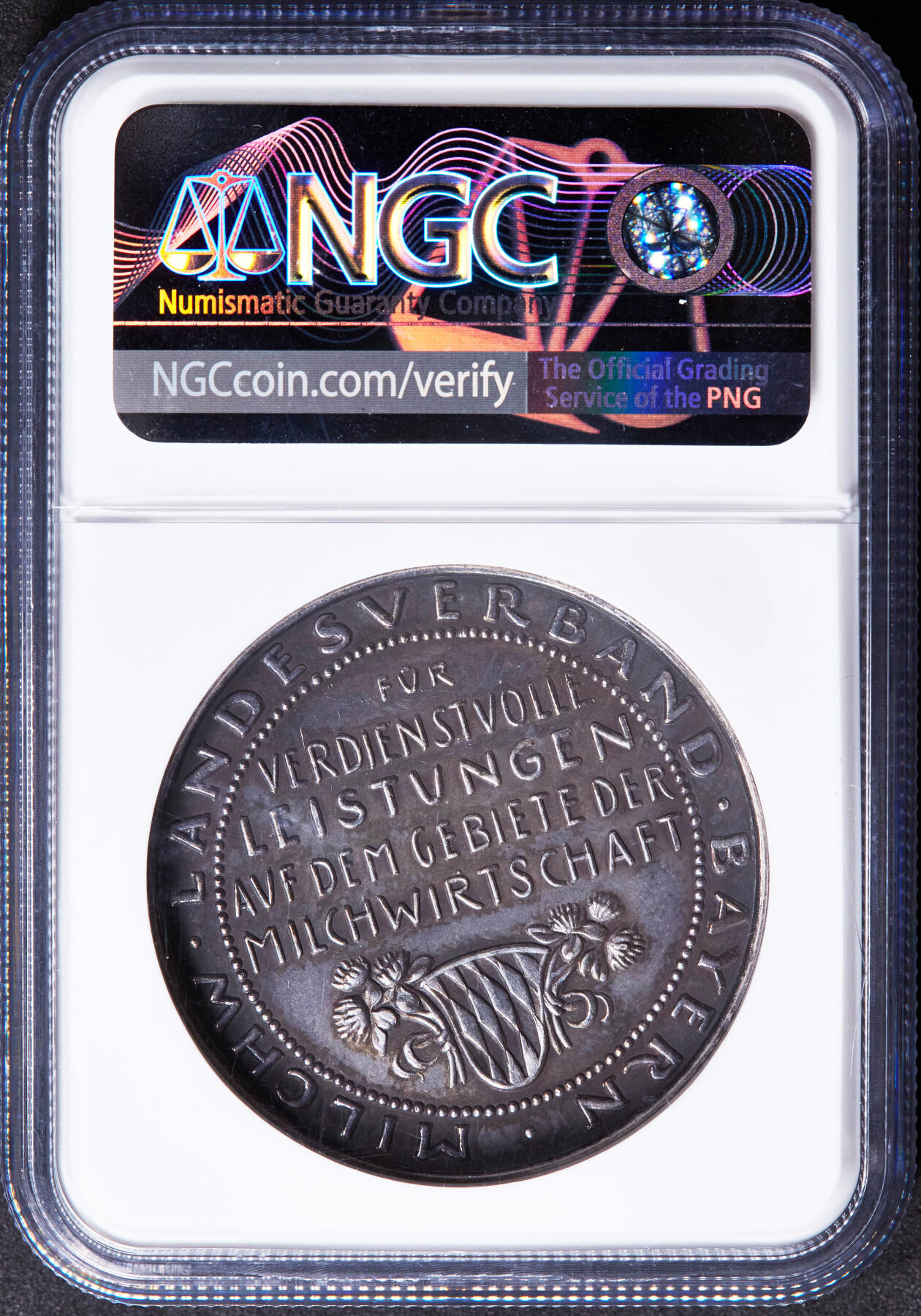 【俄甄集藏】“万象更新、马呈祥瑞”迎新春俄甄精品场-2026年(047)01-21 星期三 晚 19:30 全场包邮 德国魏玛1920年纪念乳业经济学家弗朗茨·赫兹博士银章，NGC MS61，卡尔·哥茨作品，高浮雕，酱彩包浆，少见品种