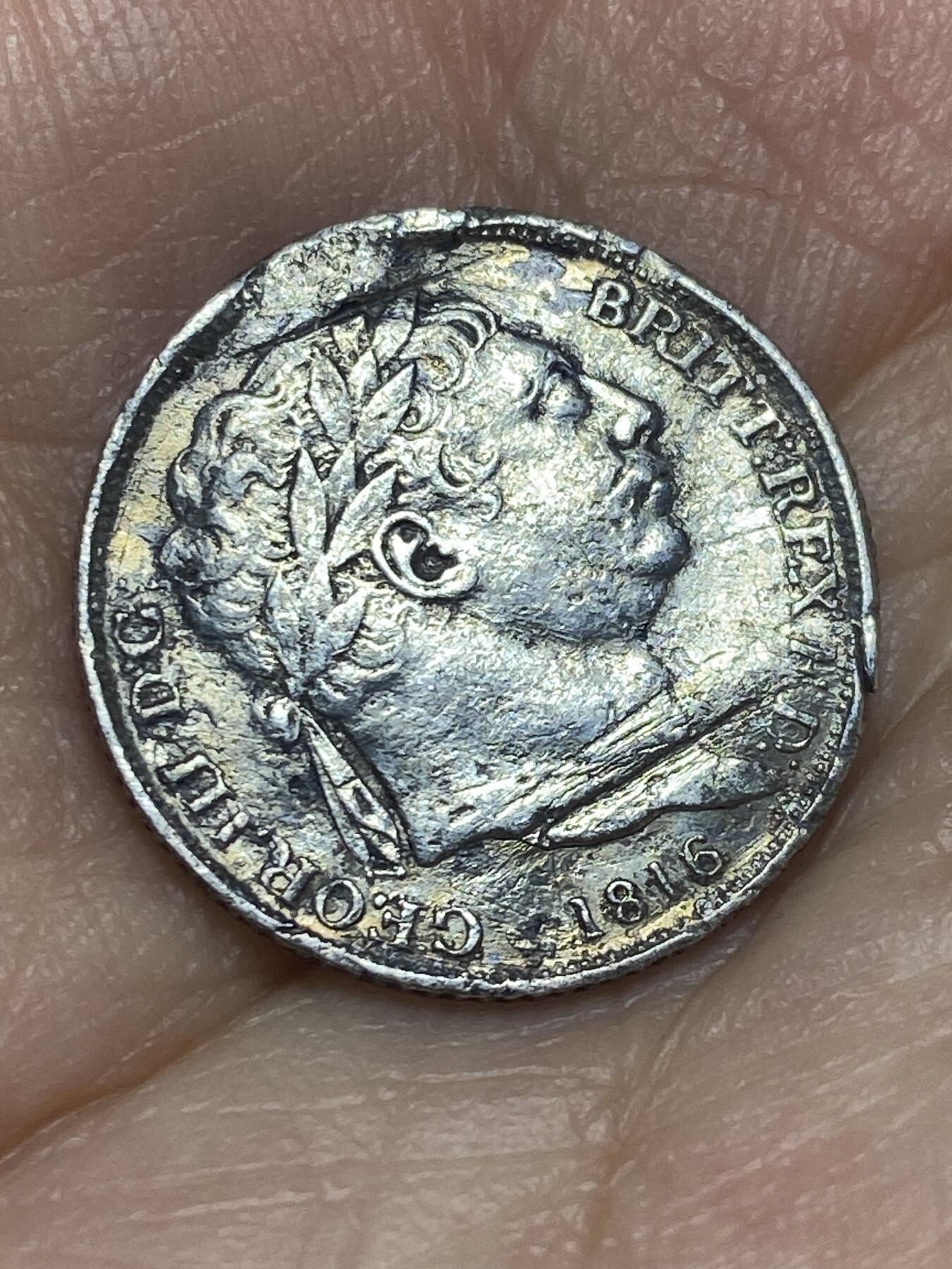 2026年第八场(总第一百七十七场）外国好品散币场(免佣金) 英国🇬🇧1816年6便士银币(乔治三世时期，925高银)