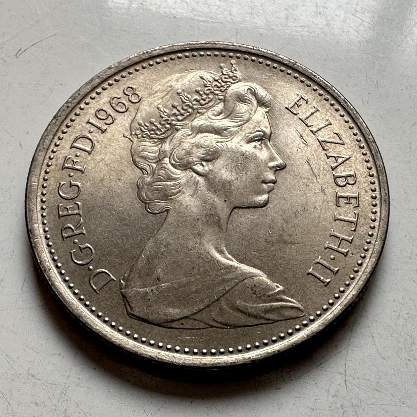 🌹外币初藏🌹🐯2026年第8场  每周二四六晚8️⃣点 接代拍 英国1968年5便士 