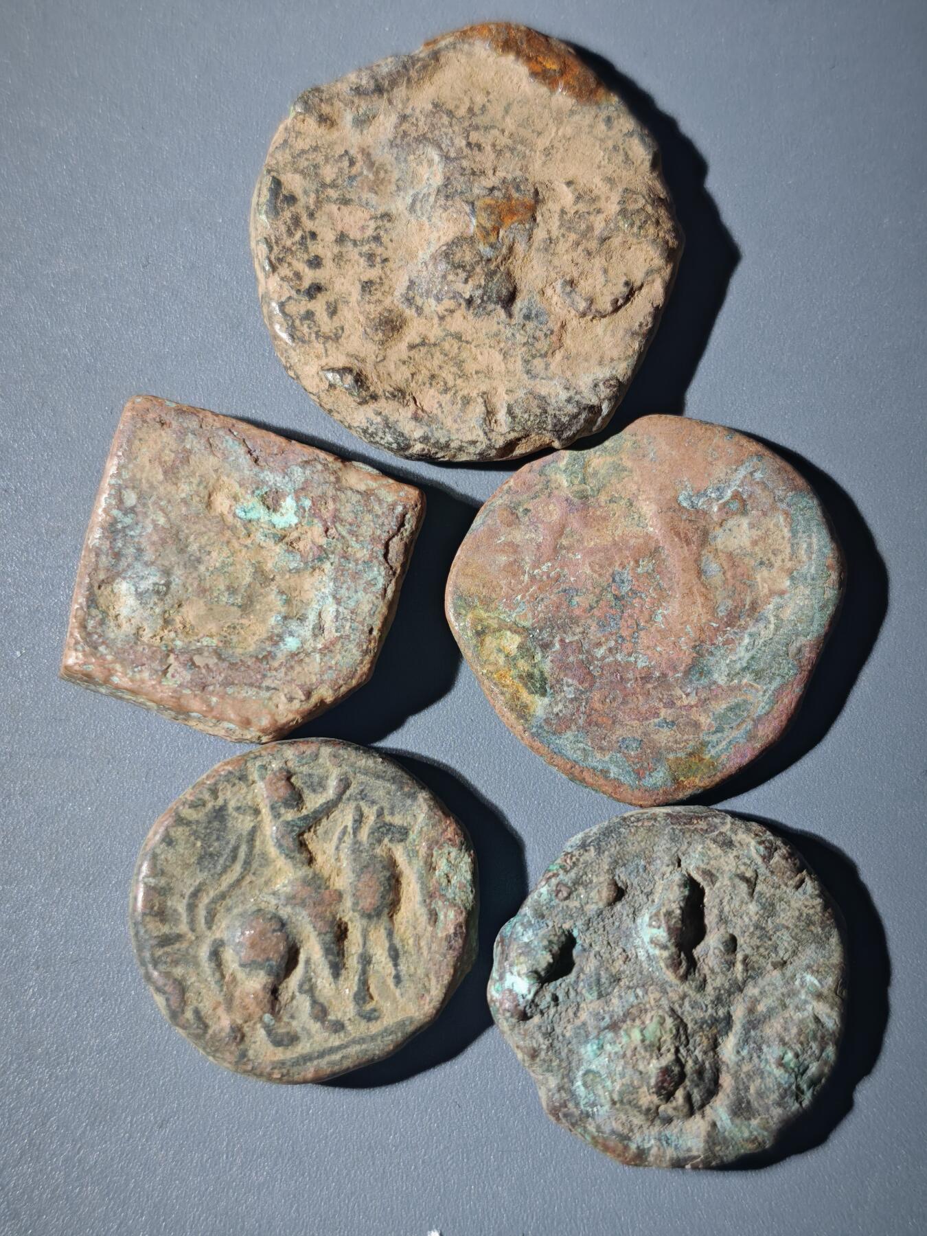 107期新疆红钱粟特钱币丝路钱币专场 B1丝路铜币一组