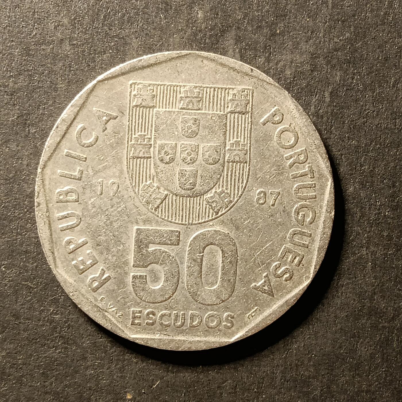 逸泉钱币2026A世界散币纸币纪念币专场A第一场 398 葡萄牙50艾斯库多硬币