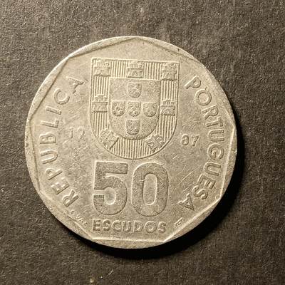 逸泉钱币2026A世界散币纸币纪念币专场A第一场 - 398 葡萄牙50艾斯库多硬币