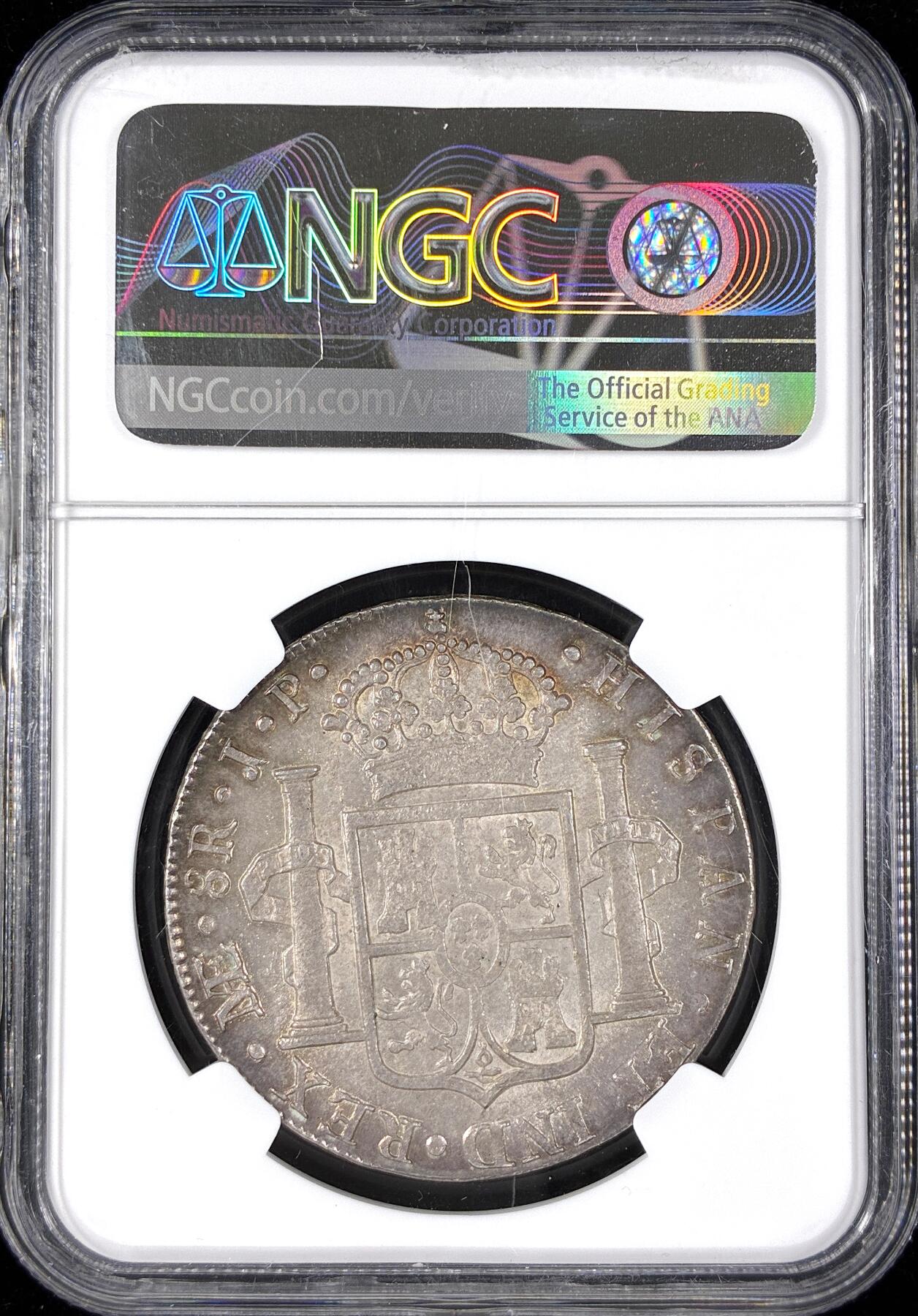 【雨安】【直播拍卖】【第0124期-评级币章】2026-01-17 周六 19:30 [评级美洲] Spanish Peru 西属秘鲁 8里亚尔 斐迪南七世 双柱 1820年  NGC-MS64