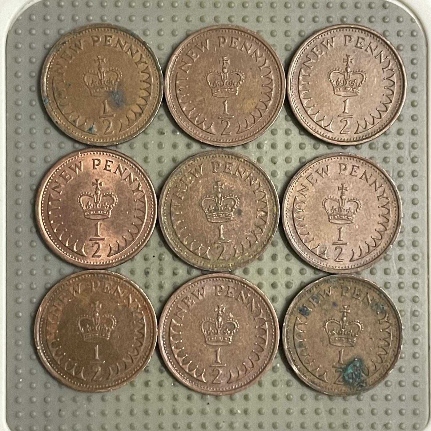 2026年第12场各国散币拍卖（总第162场）16.17两天外出，18号可以发货 英国1/2便士9枚