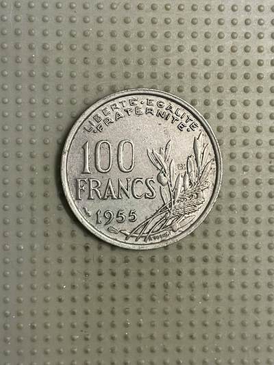 2026年第12场各国散币拍卖（总第162场）16.17两天外出，18号可以发货 - 法国1955年100法郎