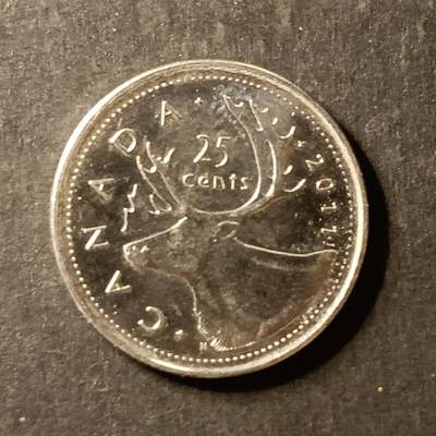 逸泉钱币2026A世界散币纸币纪念币专场A第一场 - 344 加拿大25分驯鹿女王