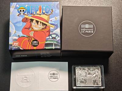 【德藏】世界币章拍卖第162期（拍品征集中~欢迎藏友联系） - 2025年 法国青春系列-海贼王10欧元矩形精制纪念银币 原盒 原证书 38mm*29mm 22.2g 999银